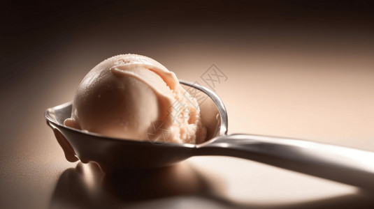 奶油质感的冰淇淋图片