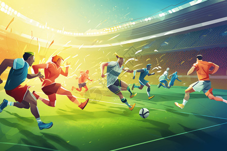 体育宣传足球比赛插画插画