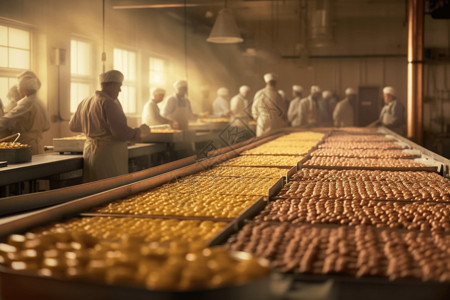 食品加工厂工人流程设计图图片