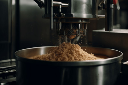 机械3D食品混合机的详细视图背景