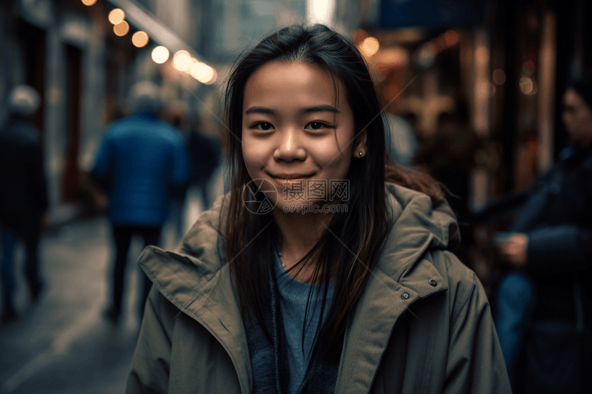 漂亮的长发女孩图片