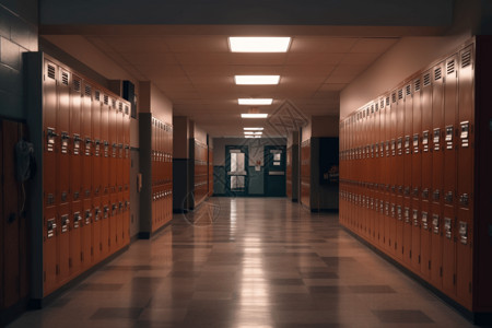 高中走廊背景图片