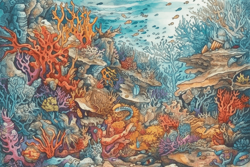 海洋生物珊瑚礁图片