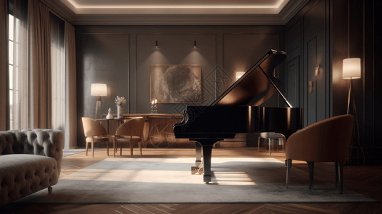 钢琴休息室图片