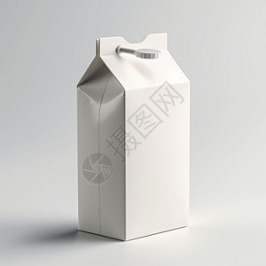 牛奶盒前视图白色背景图片
