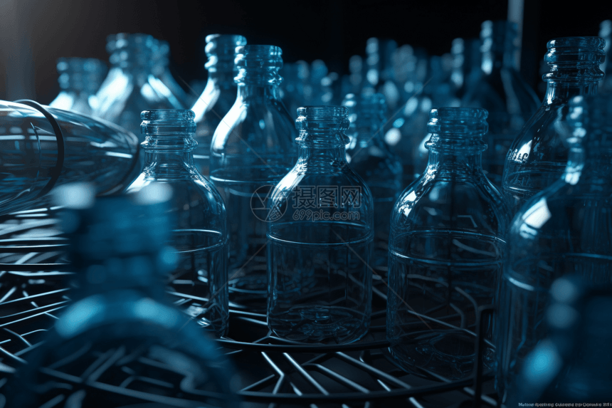 科技感塑料瓶生产流水线图片