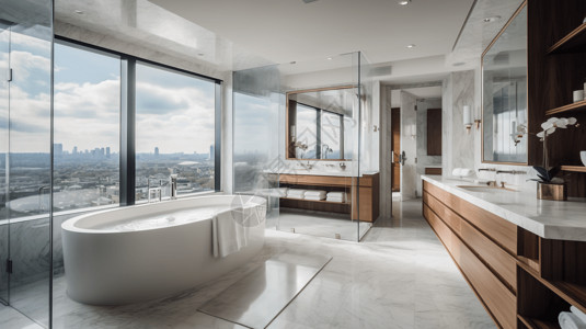 浴室全景超豪华景观房设计图片