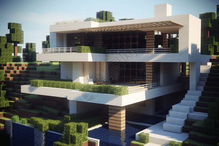 住宅平面图花园别墅模型设计图片
