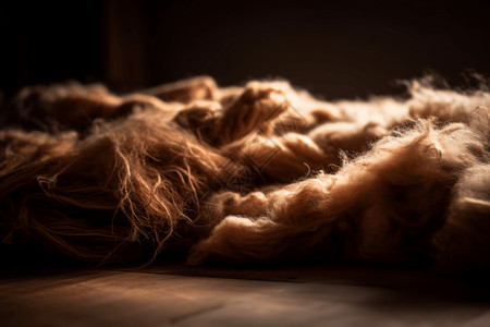 居家羊毛毡被特写高清图片