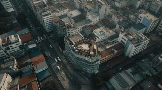 建筑物的鸟瞰图图片