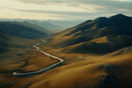 工厂风管道系统的鸟瞰图背景