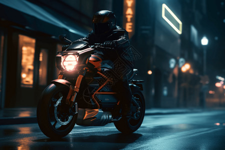 未来科技电动摩托车背景图片