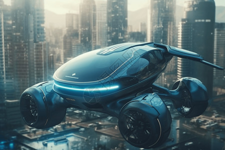 未来的电动汽车渲染图背景图片