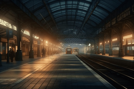 火车站的站台图片
