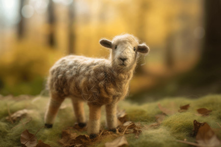 羊毛毡小羊玩偶图片