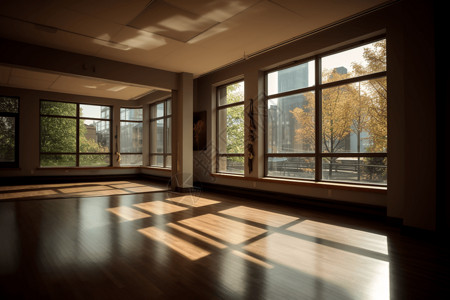 明亮的舞蹈室图片