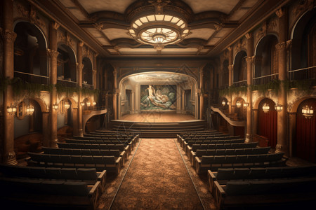 座位牌华丽的剧院设计设计图片