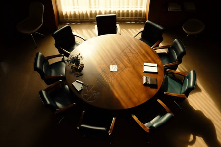 商务谈判会议桌背景图片