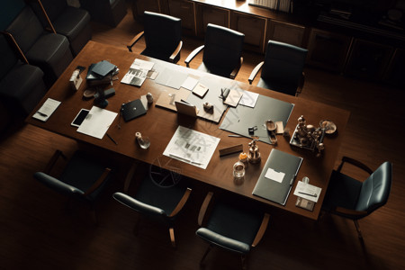 办公桌椅素材商务谈判会议背景