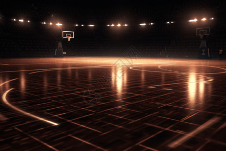 未来科技的篮球馆渲染图图片