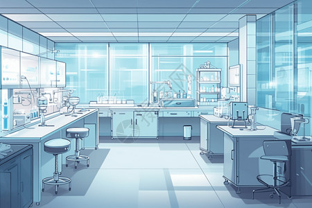 无菌实验室插画背景图片
