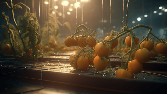 熟透温室水果科技种植番茄设计图片