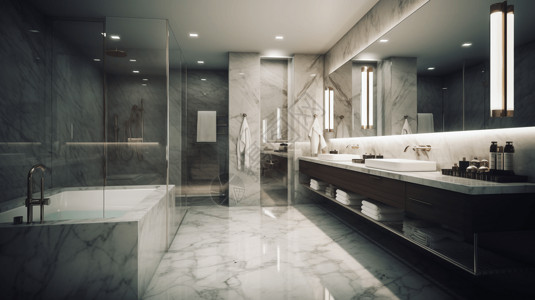 豪华大理石浴室图片