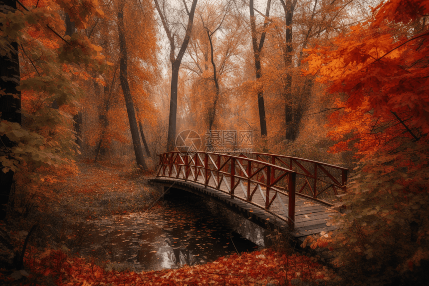 色彩缤纷的秋天风景图片