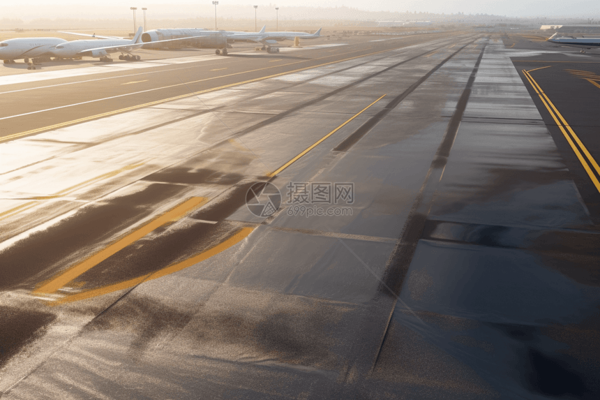 沥青浇筑机场跑道图片