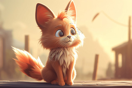 毛茸茸的小狐狸图片