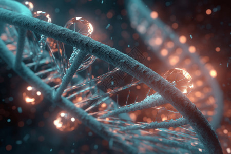 基因代码创意3D基因链设计图片