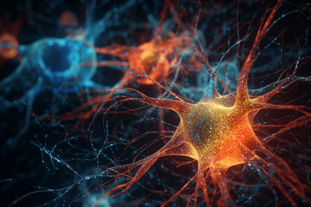 神经传导神经元概念背景设计图片