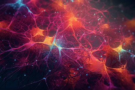 创意神经元细胞微观场景图片