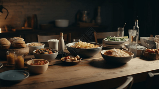 乡村休闲美食背景图片