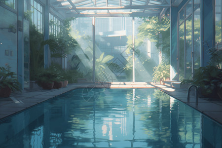 温暖的游泳池背景图片