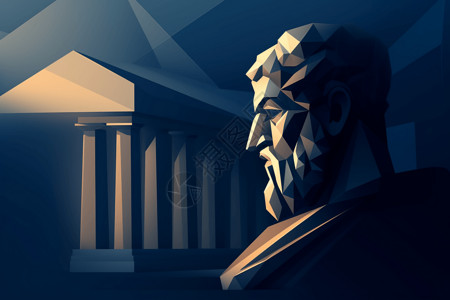 柏拉图几何风肖像背景图片