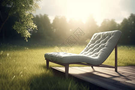 木甲板日光躺椅户外舒适的躺椅设计图片