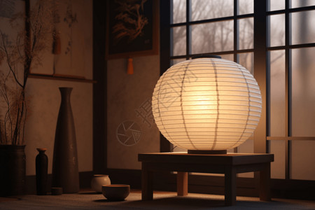 日式设计的台灯图片
