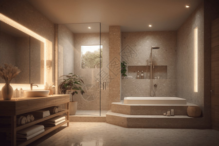 现代酒店豪华浴室图片