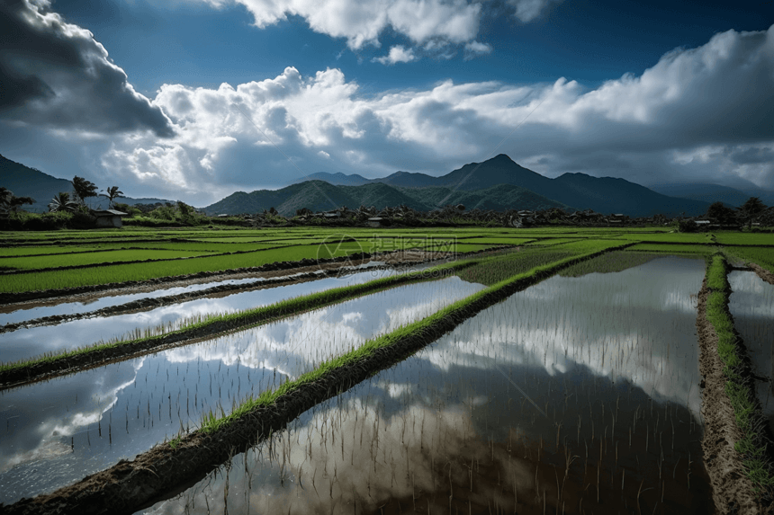 水稻种植场景图片