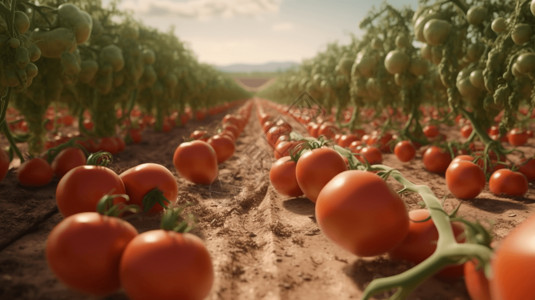 农场蔬菜园番茄背景图片