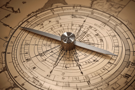 测绘地理复古指南针背景