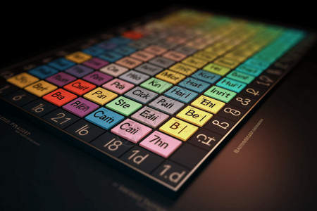 彩色元素周期表背景图片