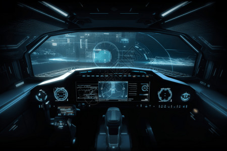 蓝色科技感操作室背景图片