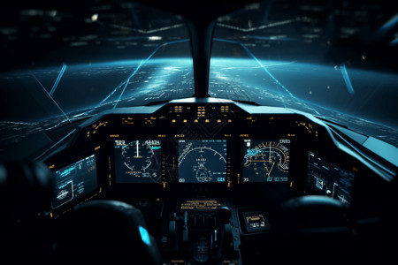 客机飞行员驾驶室操作屏幕设计图片