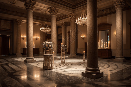 古典美术馆大厅图片