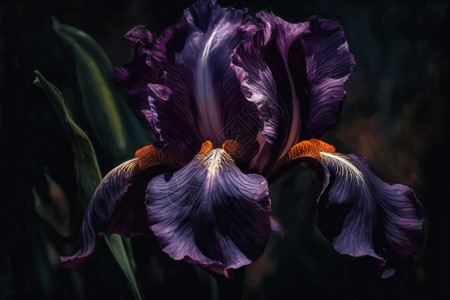 深紫色美丽花卉背景图片