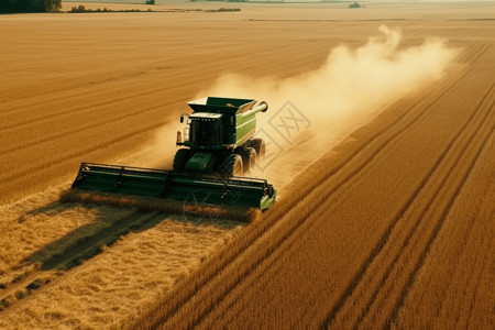 农业机械化新农业自动化收割设计图片
