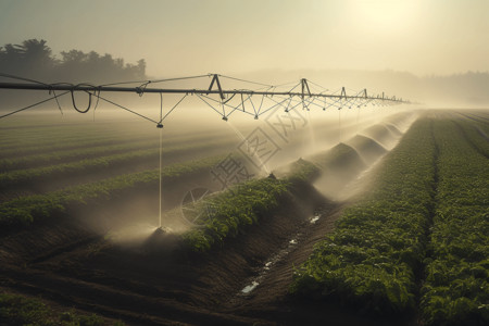 高科技自动灌溉系统背景图片