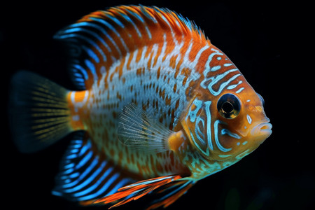 热带鱼生动的细节高清图片